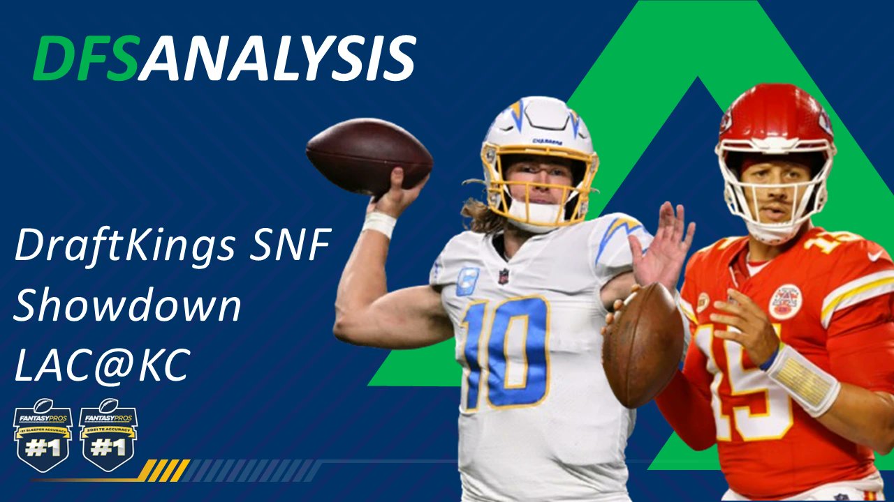 kfantasy_sports's tweet card. Ready to dominate the 2024 DraftKings Showdown slate for this clash of Los Angeles @Kansas City? This week, we’re treated to a high-stakes AFC West clash as the Los Angeles Chargers take on the...