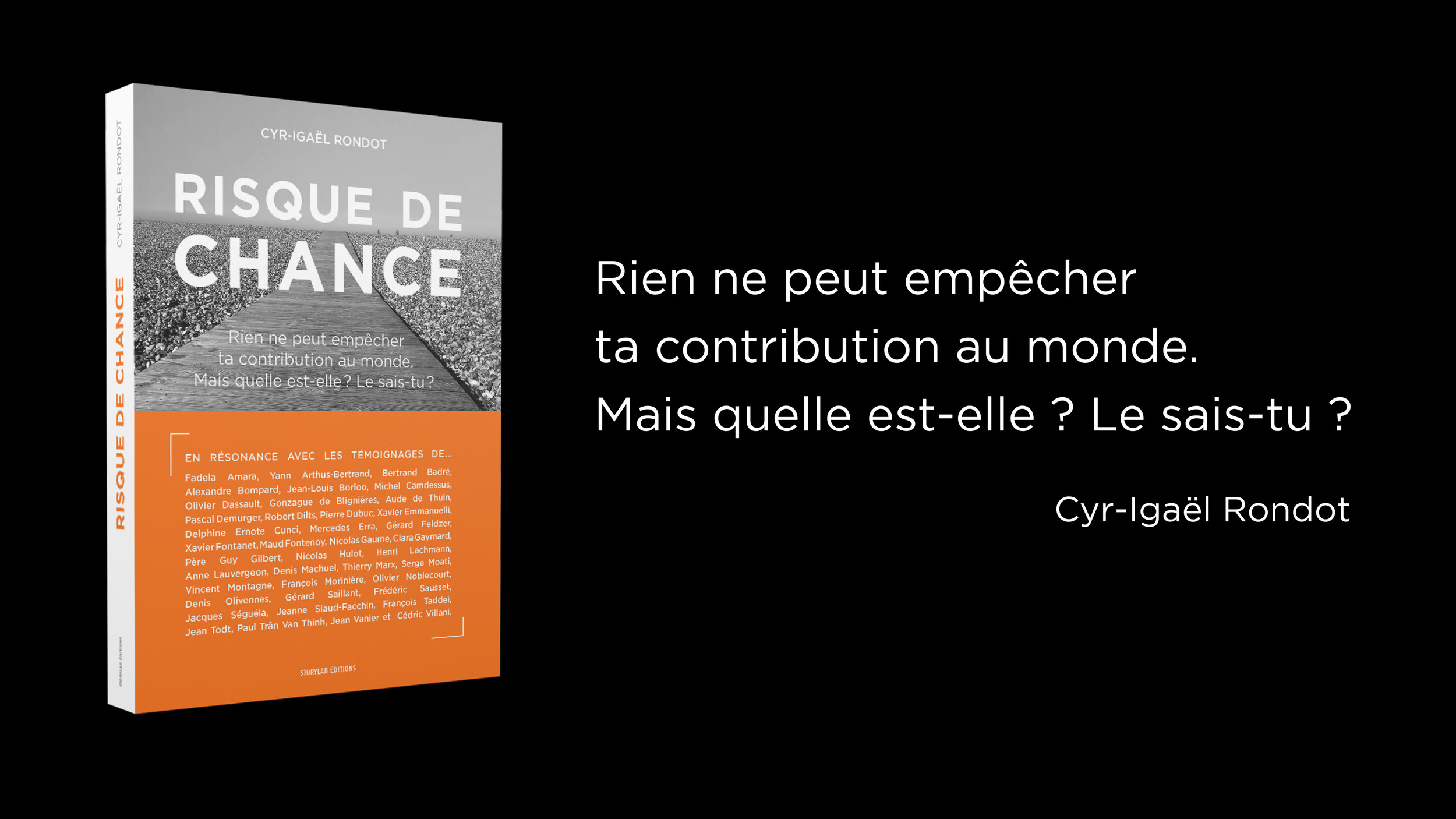 CyrIgael's tweet card. Le terme Risque de Chance reflète celui de crise féconde au sens de danger et opportunité. Prendre le risque de devenir ce que l’on est : voilà ce que souhaite transmettre Cyr-Igaël Rondot dans cet...