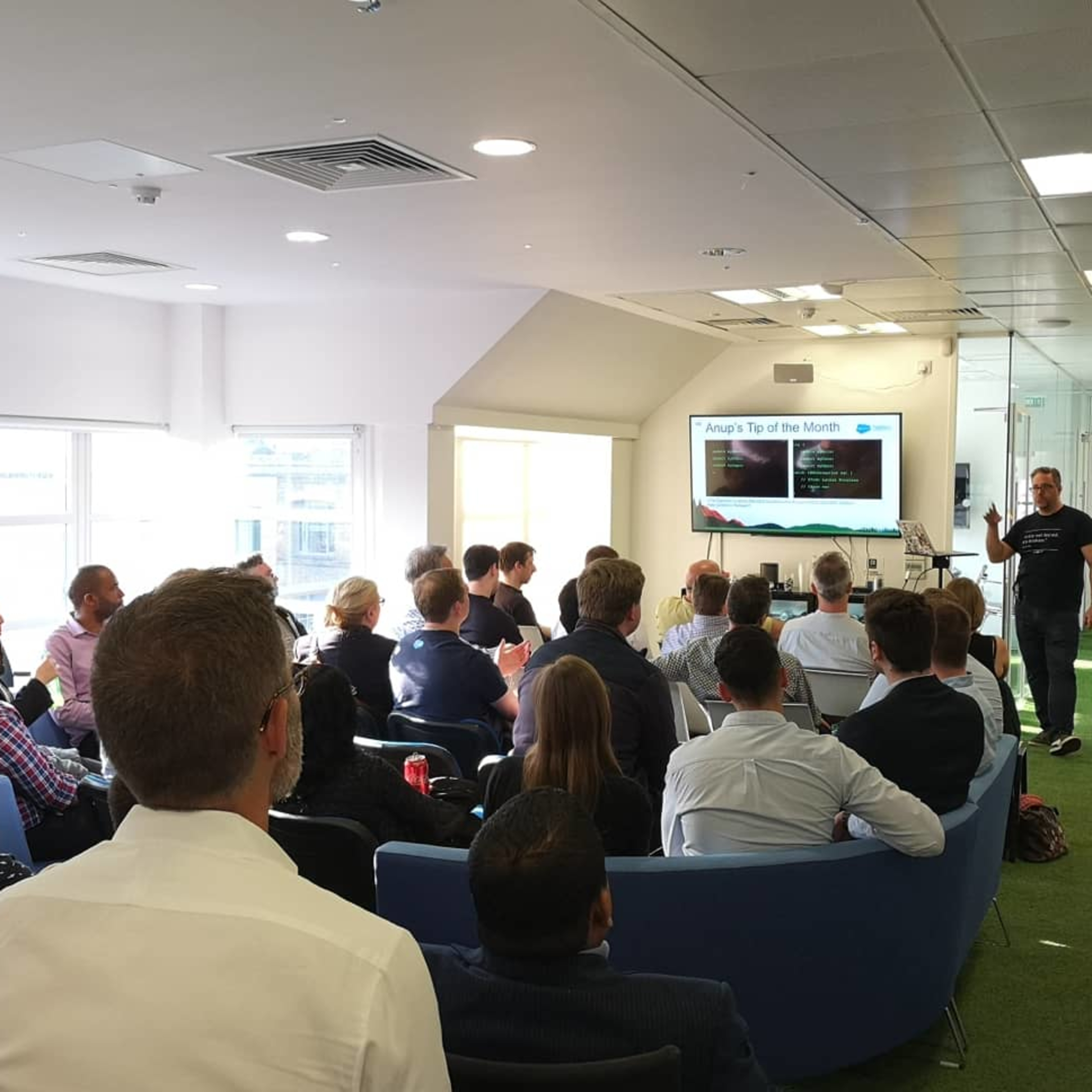 LonDevSFDC's tweet card. In-person Event - As usual the plan is for 2 great talks... with maybe one or two surprises too :) Talk 1: Richard Clark - Summer '19 - The Highlights Talk 2: Todd Halfpenny - These are your files...