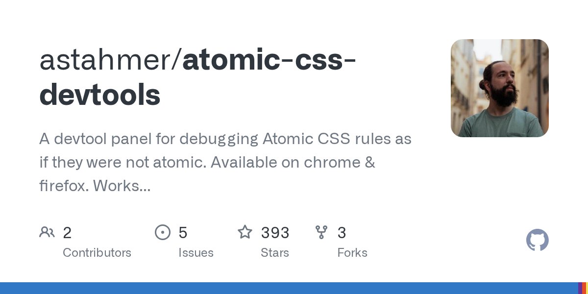 Jay52_TX's tweet card. A devtool panel for debugging Atomic CSS rules as if they were not atomic. Available on chrome & firefox. Works with TailwindCSS, Panda CSS, and any atomic CSS library - astahmer/atomic-css...