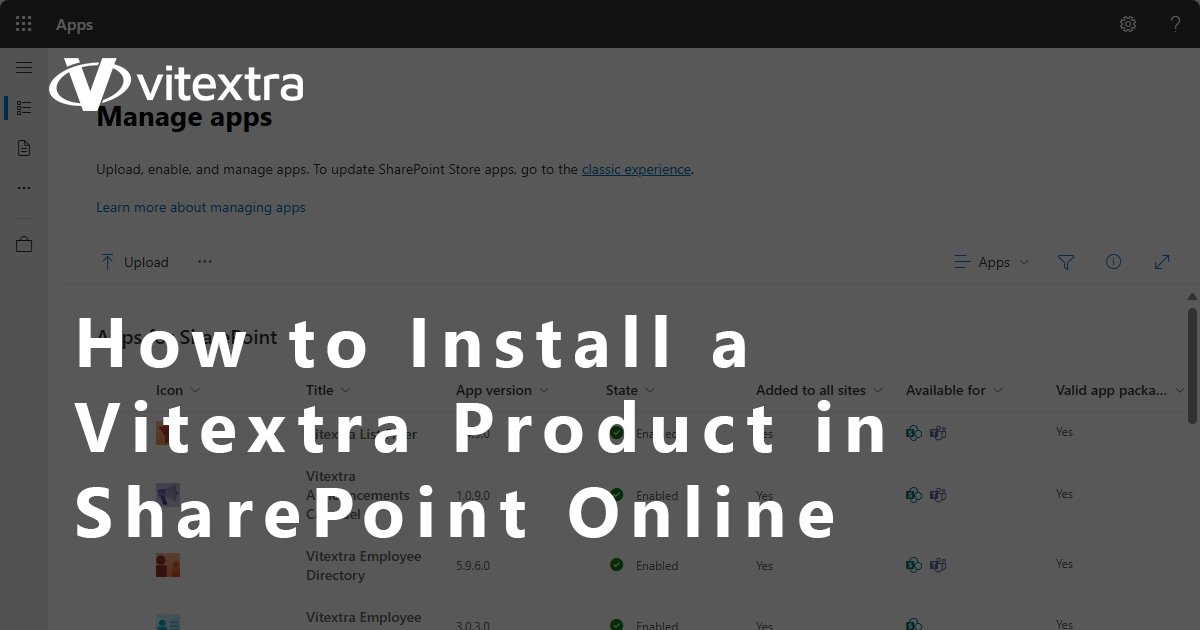 vitextrasoft's tweet card. Learn how to install SPFx based product on your Office 365 Environment