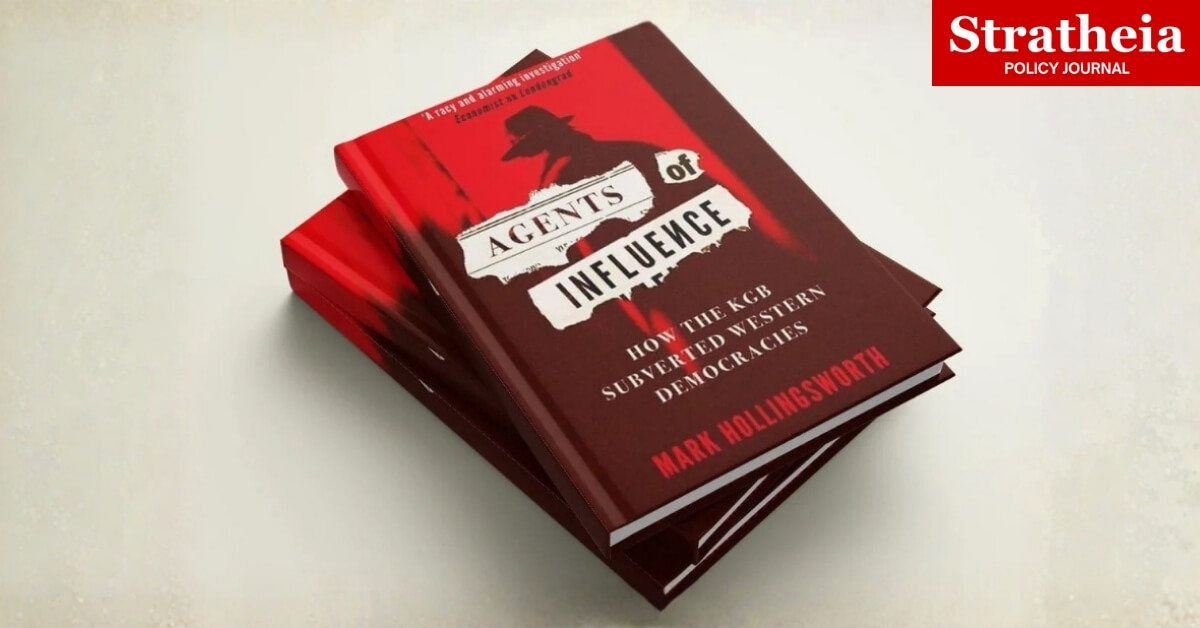 stratheia's tweet card. Explore Agents of Influence by Mark Hollingsworth — a deep dive into KGB espionage, disinformation, and the Cold War’s covert battles shaping global politics.