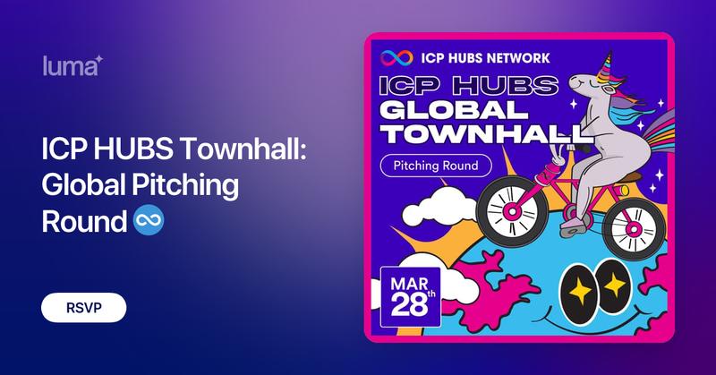 Formation_Three's tweet card. ICP HUBS Townhall: Global Pitching Round ♾️ 15+ Hours, 50+ VCs, Mentors, and Angel Investors: The Ultimate Global Pitching Round Event! Get ready to turn up…