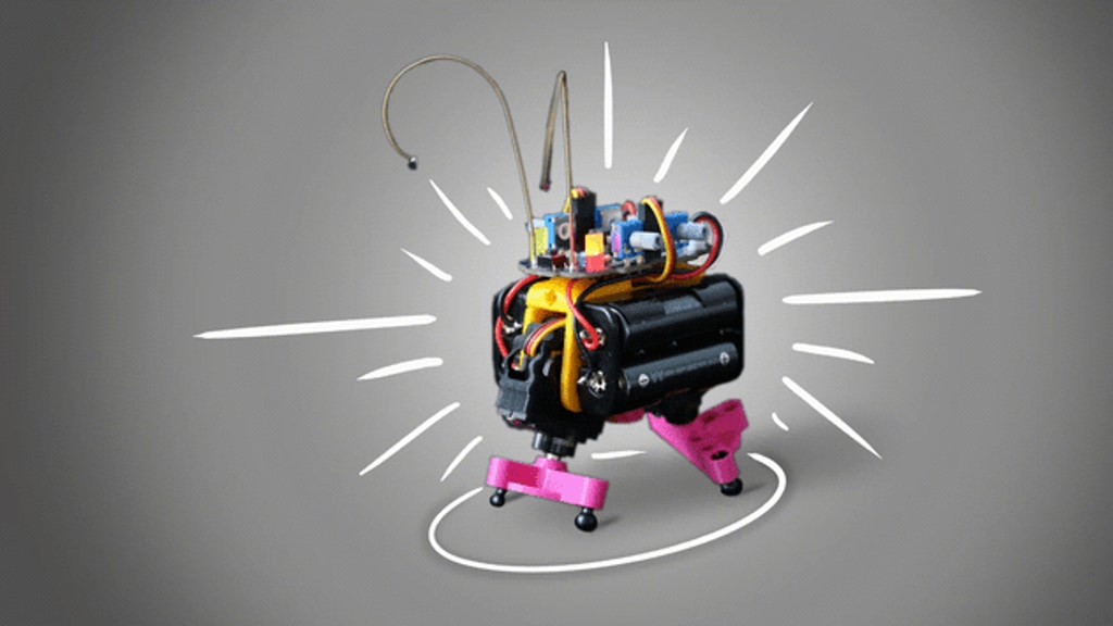 LabJetpack's tweet card. The fabulous DIY walking robot kit.