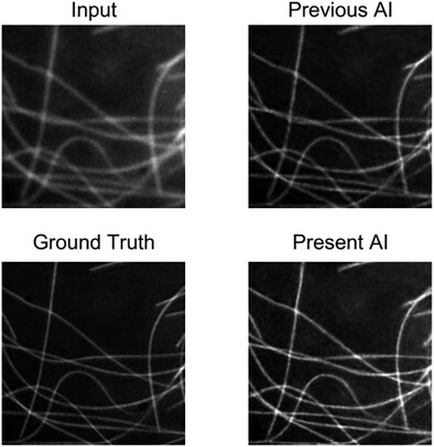ayakimovich's tweet card. A generative AI model for super-resolution microscopy images is presented. Super-resolution microscopy provides high spatial detail at the expense of lower time resolution. Using it for live samples...