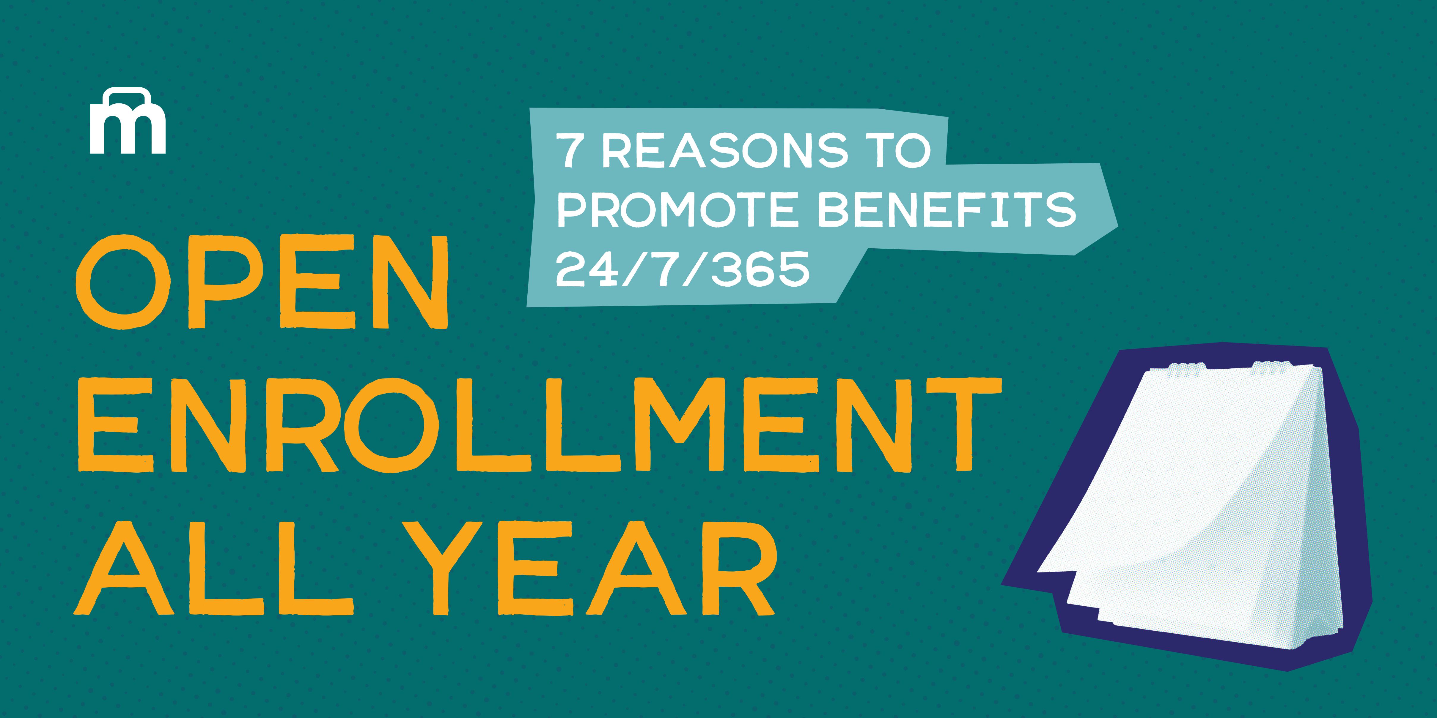 mindhandle's tweet card. Open enrollment may be ending, but benefits discussions shouldn’t. Explore seven reasons to continue internal communications year-round.