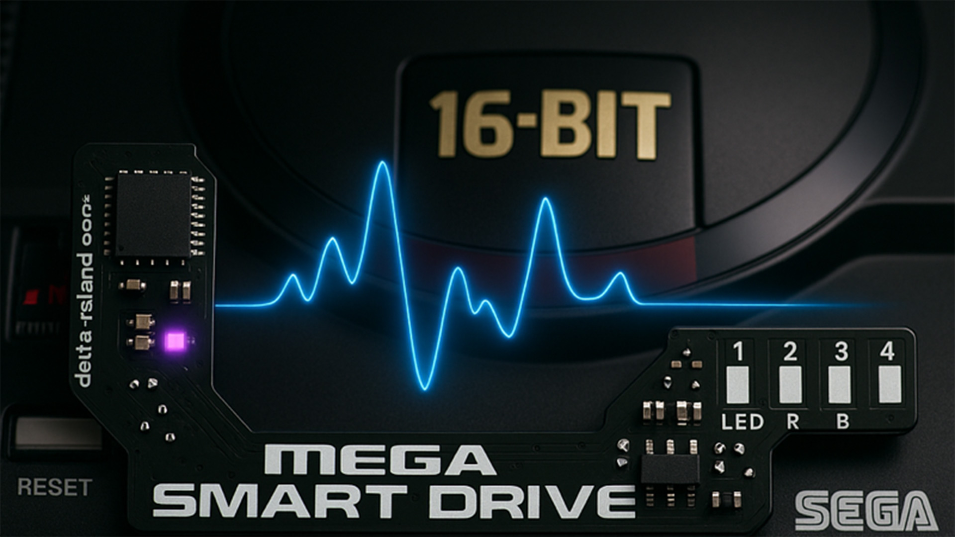 retroacademy_it's tweet card. Cambio regione, overclock, reset rapido e OSD integrato: ecco perché Mega SmartDrive è il mod più avanzato (e accessibile) per Mega Drive.