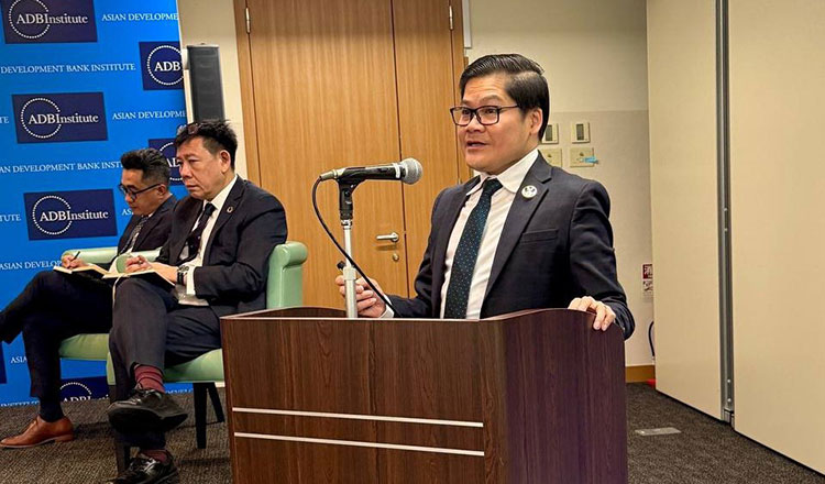 KhmerTimes's tweet card. Sou Socheat, Delegate of the Royal Government and Director General of the Securities and Exchange Regulator of Cambodia (SERC), shared Cambodia’s vision for sustainable finance at the 44th ASEAN+3...