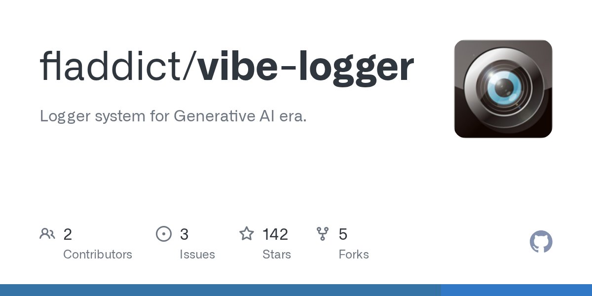 TheAIWorker's tweet card. Logger system for Generative AI era. Contribute to fladdict/vibe-logger development by creating an account on GitHub.