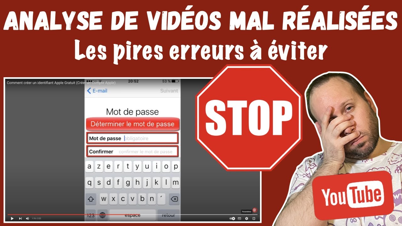 EcoleTechGeek's tweet card. Analyse de vidéos YouTube mal réalisées, Les pires erreurs à éviter...