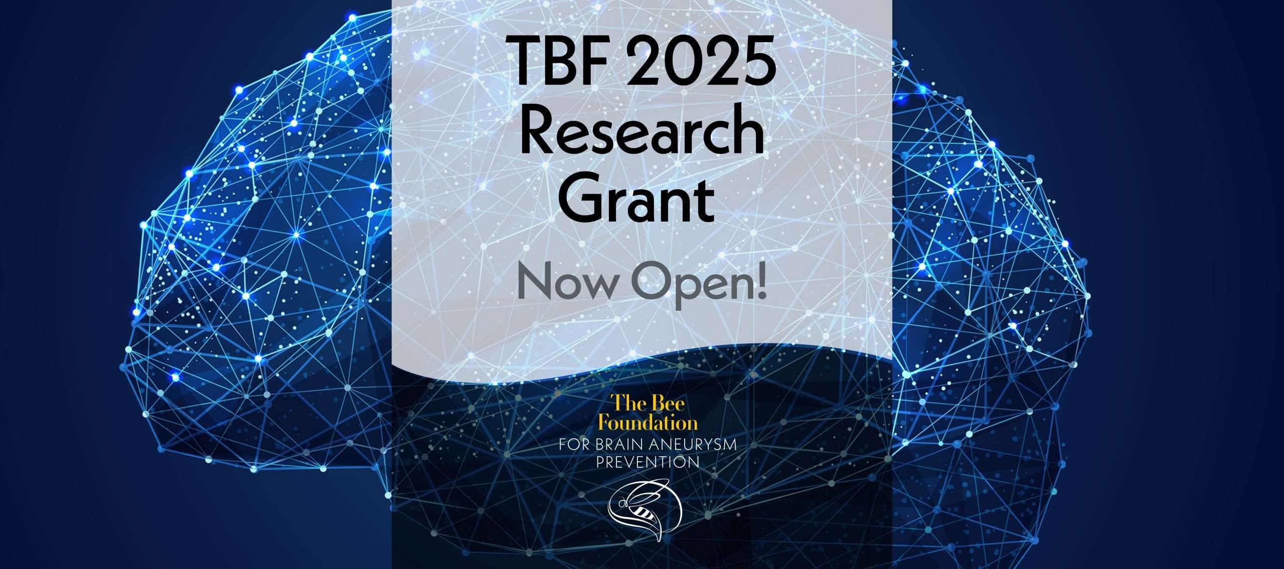 thebeefoundatio's tweet card. Apply for the Brain Aneurysm Research Grant to further the mission of reducing the number of deaths caused by brain aneurysms.