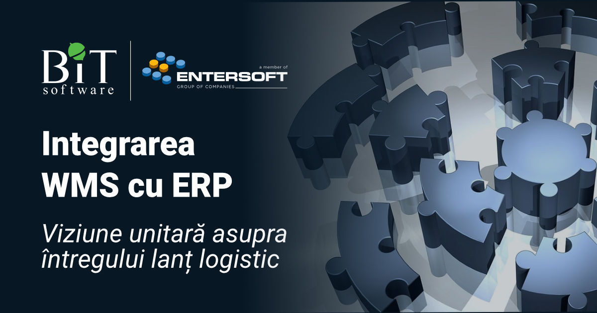 BITSoftware's tweet card. Integrarea WMS cu ERP îmbunătățește vizibilitatea stocurilor, eficiența operațională și deciziile informate, esențială pentru un lanț logistic unitar și competitiv.