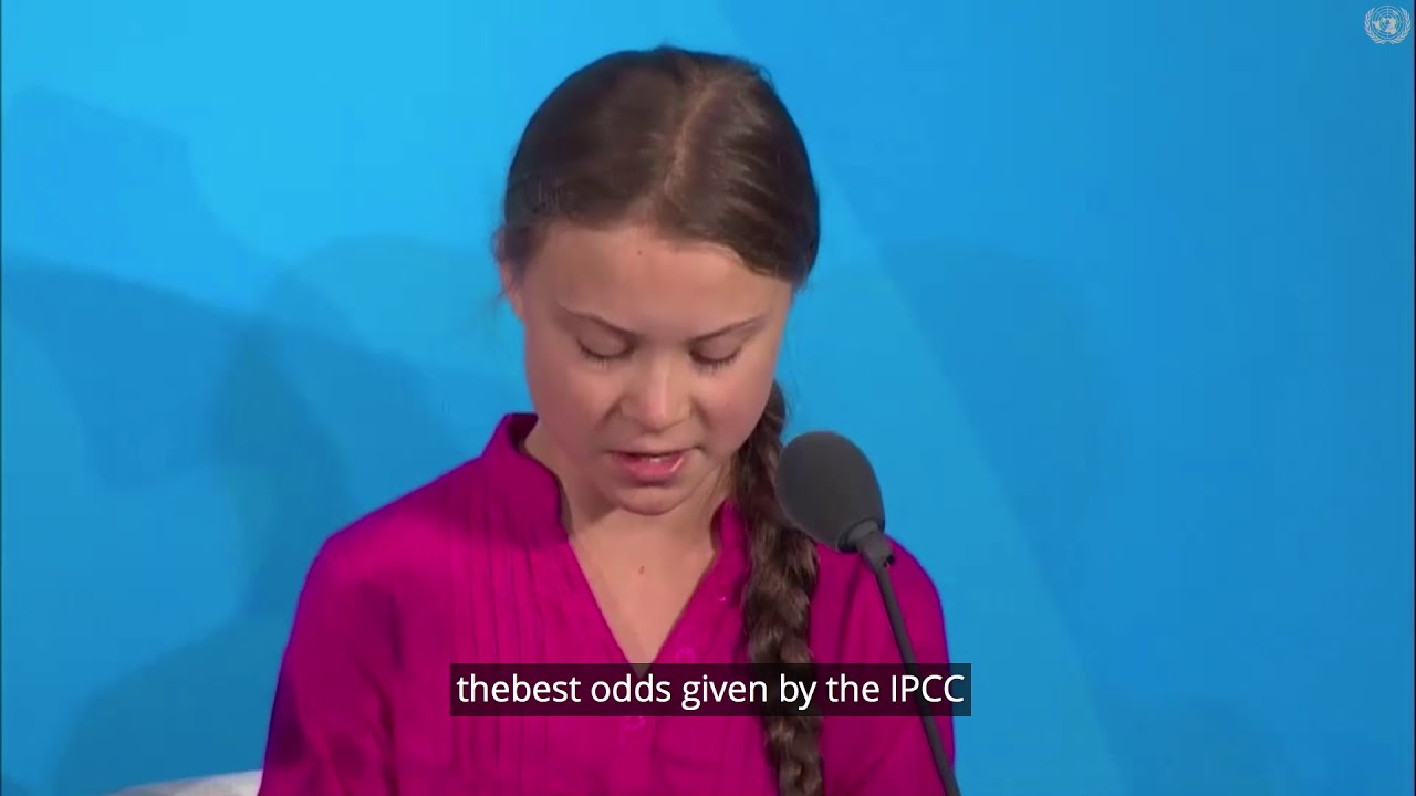GretaThunberg's tweet card. United Nations General Assembly Speech
