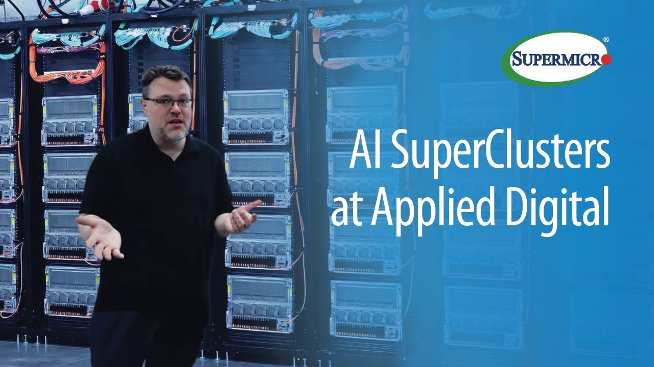 heisland's tweet card. Supermicro NVIDIA SuperClusters at Applied Digital ft. @Level1Techs