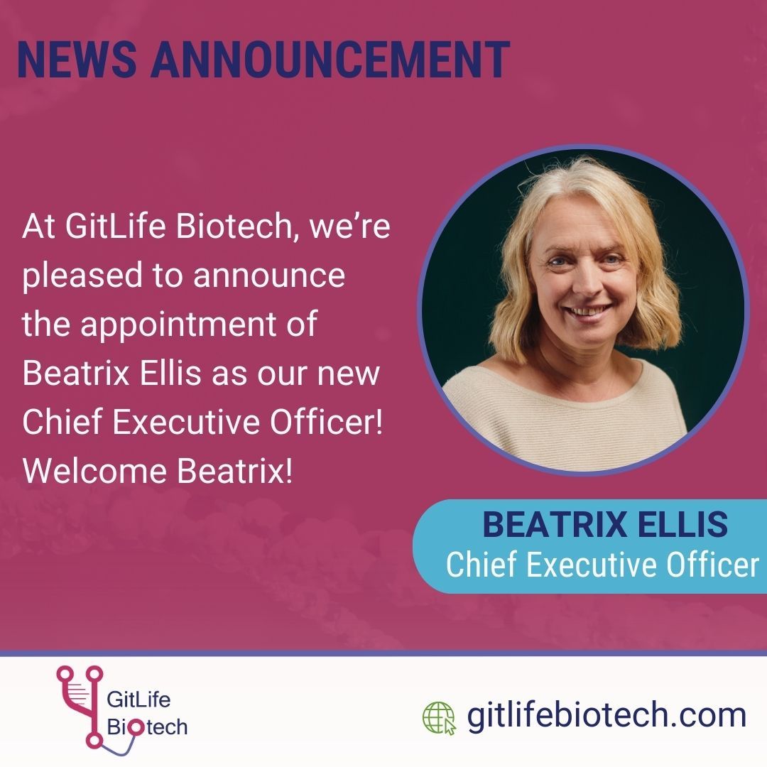 GitlifeBiotech's tweet card. 🌟 Exciting Leadership Announcement at GitLife Biotech 🌟 Join us in welcoming Beatrix Ellis to the GitLife family as our new CEO! With a wealth of experience in commercial strategy and industry...