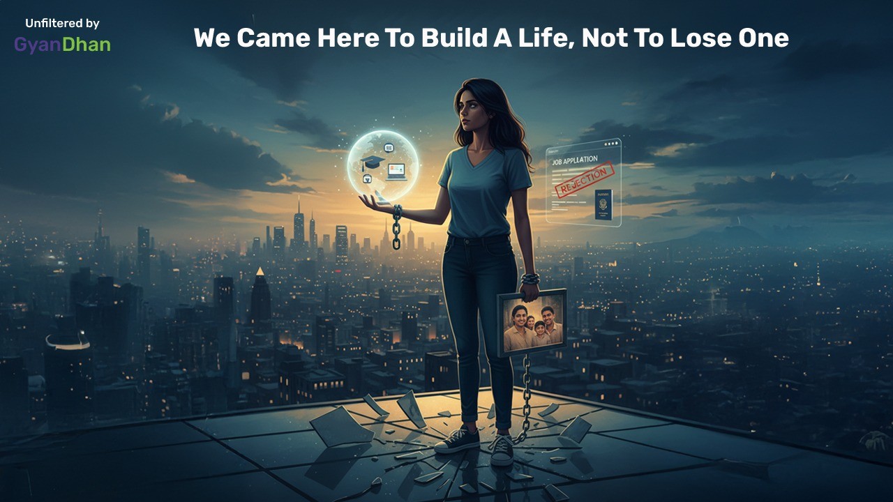 Gyan_Dhan's tweet card. Inside the untold reality of Indian students in the U.S. loans, loneliness, safety fears, and survival behind the dream of studying abroad.