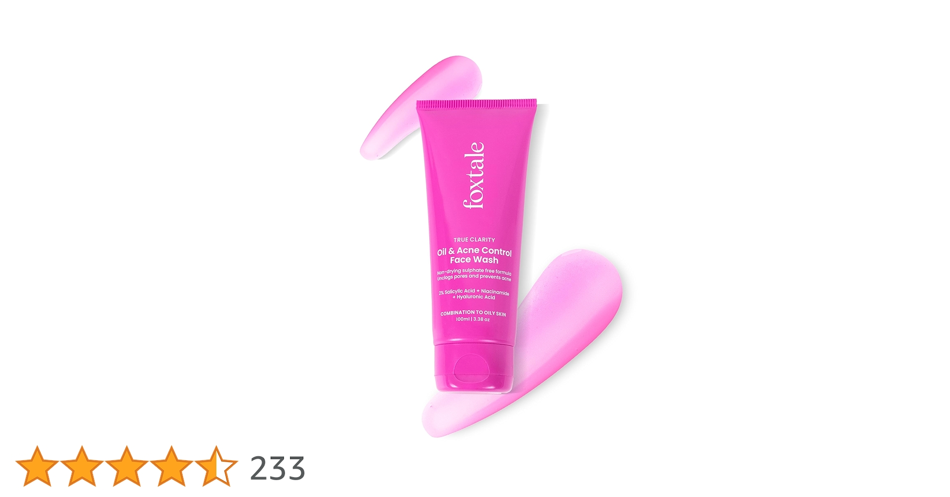 BnrJumbo's tweet card. Foxtale Oil + Acne Cleanser with 2% Salicylic Acid, Niacinamide & Hyaluronic Acid | For pore cleansing, oil control and acne reduction | Gentle non-drying exfoliation | For oily & acne-prone skin.