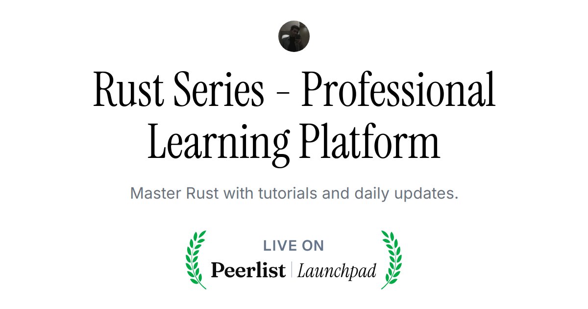 mohitdebian's tweet card. Master Rust with tutorials and daily updates.