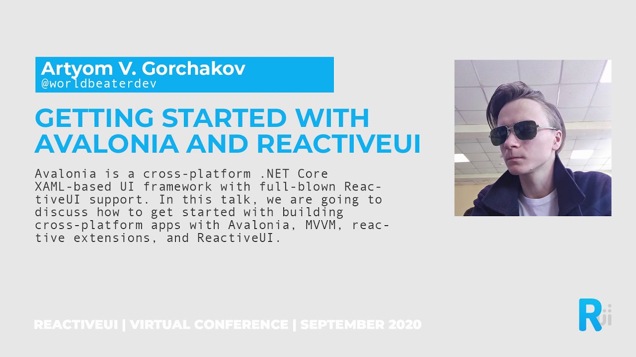 ReactiveXUI's tweet card. Getting started with Avalonia and ReactiveUI