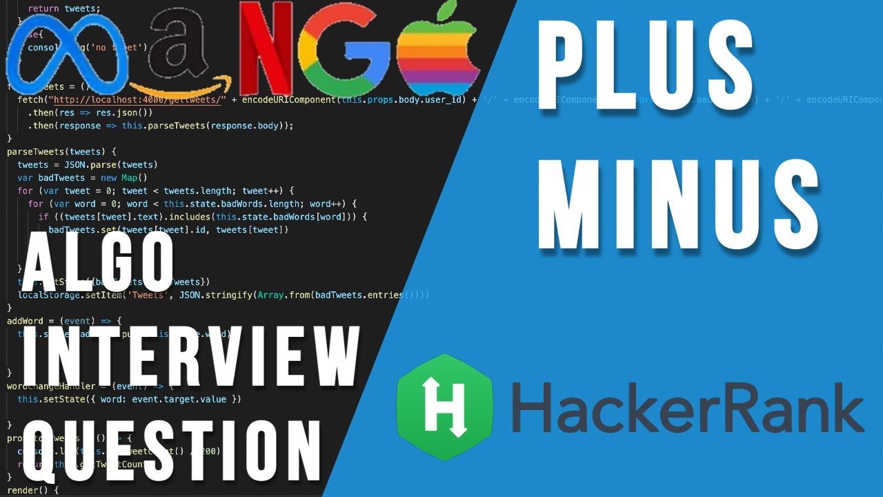 DevsTechHub's tweet card. Solving the Plus Minus Coding Interview Question