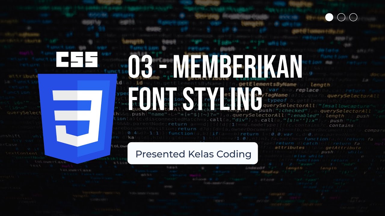 KelasCoding's tweet card. Belajar CSS Dasar Untuk Pemula - 03 - Memberikan Font Styling