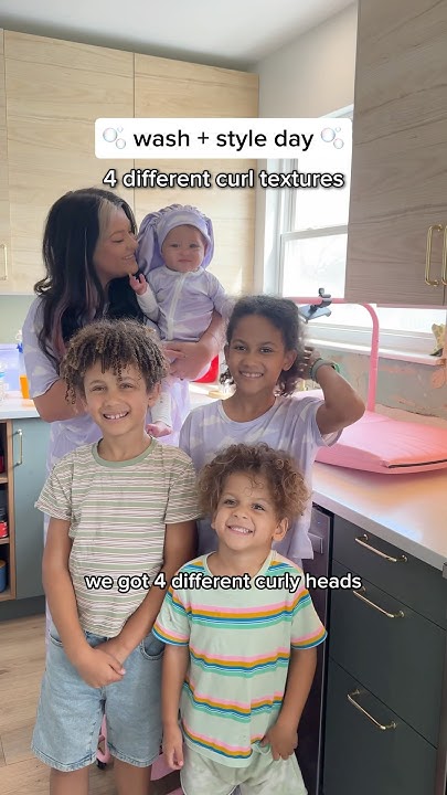 jjjjonestop453's tweet card. wash + style day for 4 different curl textures 🫧➿ #curlyroutine...