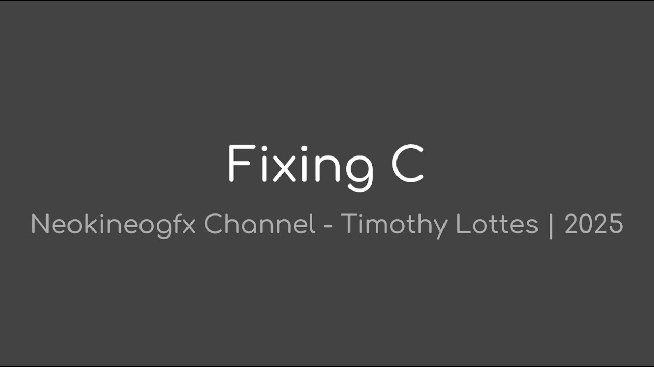 NOTimothyLottes's tweet card. Fixing C