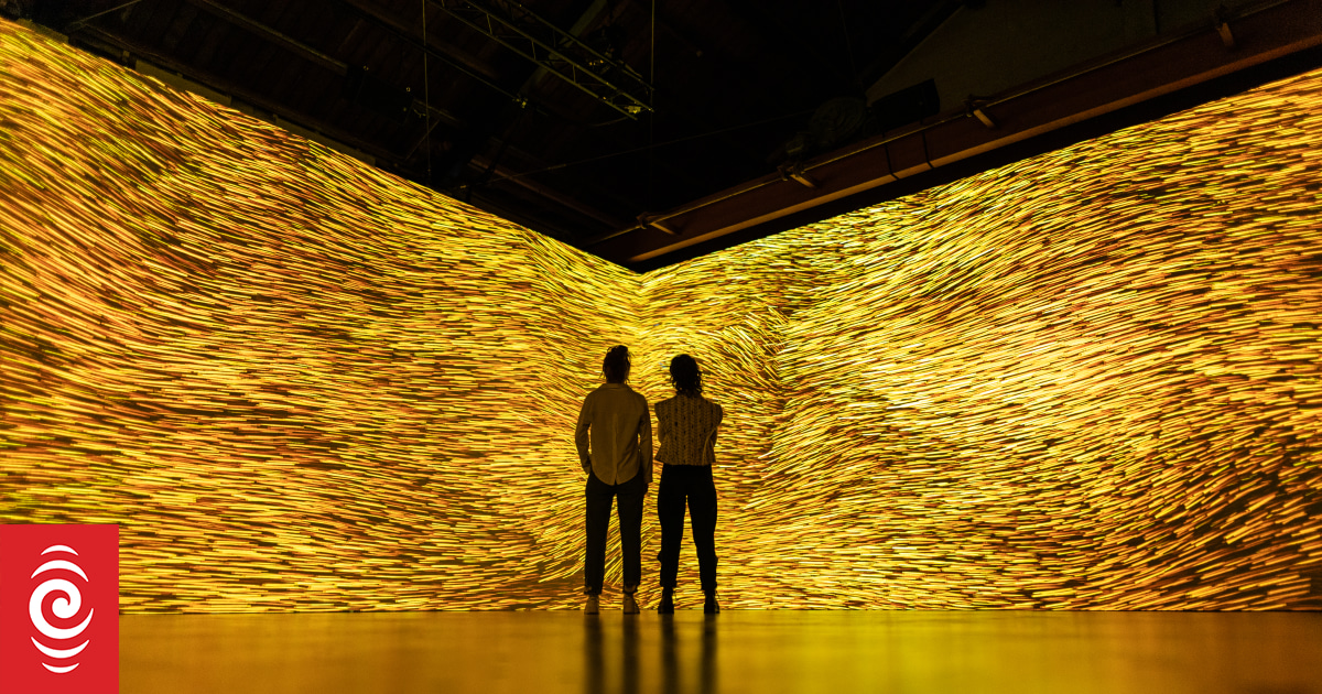 rhiansheehan's tweet card. It’s an intersection of technology, art, science and music in a new digital immersive installation at The Grid Artspace in Wellington. Rivers of Wind takes eight years of weather data from Wellington...