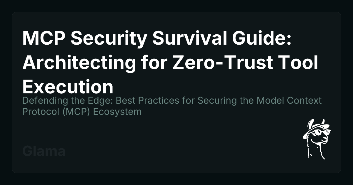 OmShree0709's tweet card. The Model Context Protocol (MCP) is rapidly becoming the standard for connecting Large Language Models (LLMs) to external data and real-world actions through tools and agents. While this standardiz...
