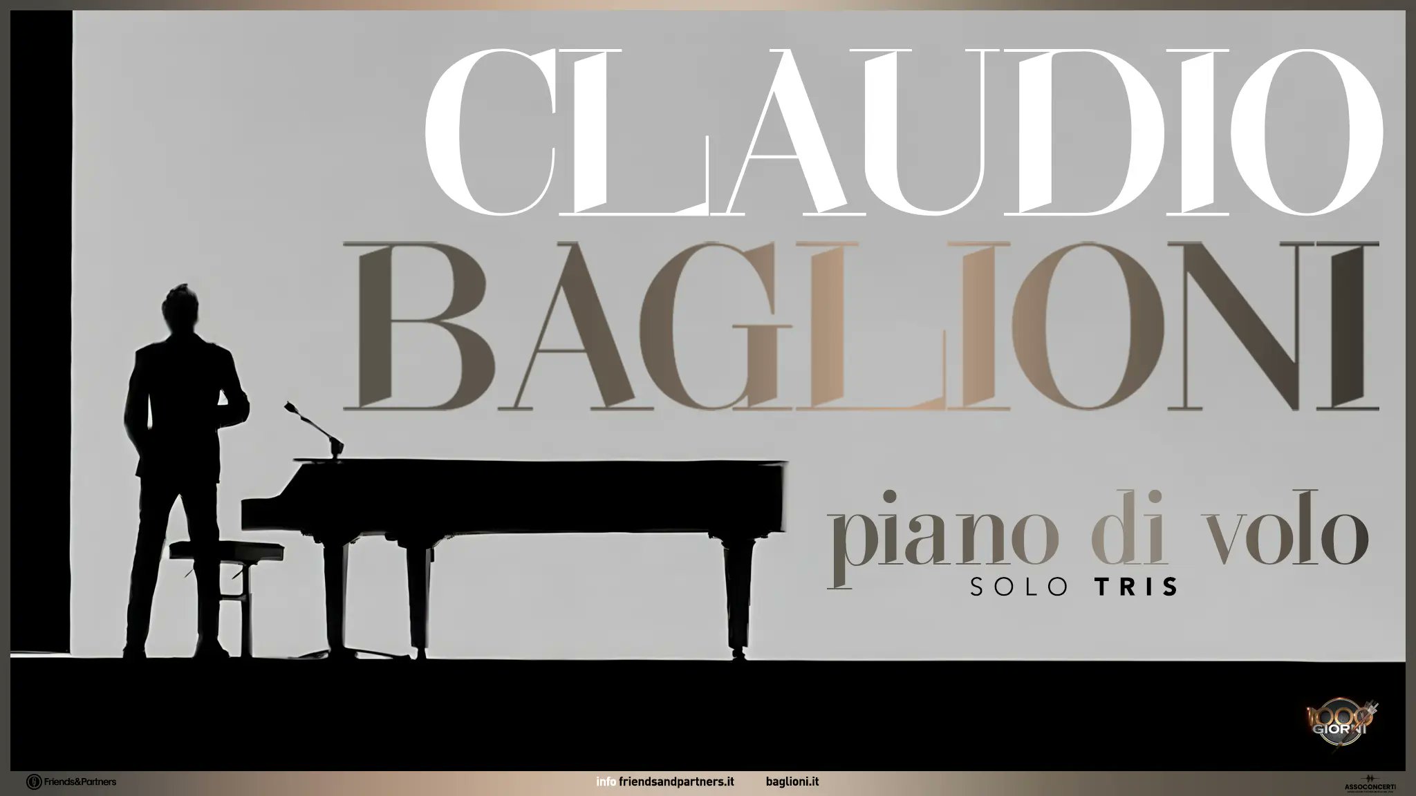 Notizieedintorn's tweet card. La partenza del tour nei grandi teatri lirici italiani di CLAUDIO BAGLIONI – PIANO DI VOLO SOLOtris – che avrebbe dovuto debuttare giovedì 21 novembre al Teatro Lyrick di Assisi, è stata posticipata...