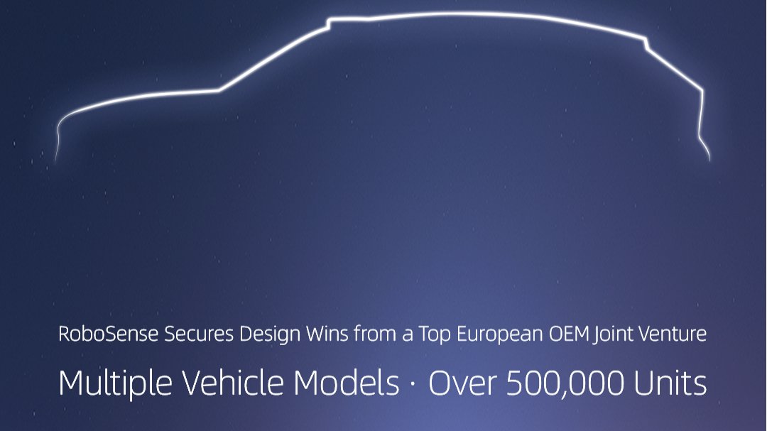 RoboSenseLiDAR's tweet card. RoboSense, a pioneering AI-driven robotics technology company, has secured design wins for factory-installed LiDAR on multiple vehicle models from a joint venture brand of a top European OEM in...