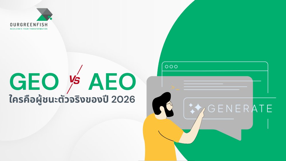 ogfonlinemedia's tweet card. GEO vs AEO ศึกแห่งปี 2026 ใครคือผู้ชนะตัวจริง? เจาะลึกความต่างของ Generative Engine Optimization และ Answer Engine Optimization