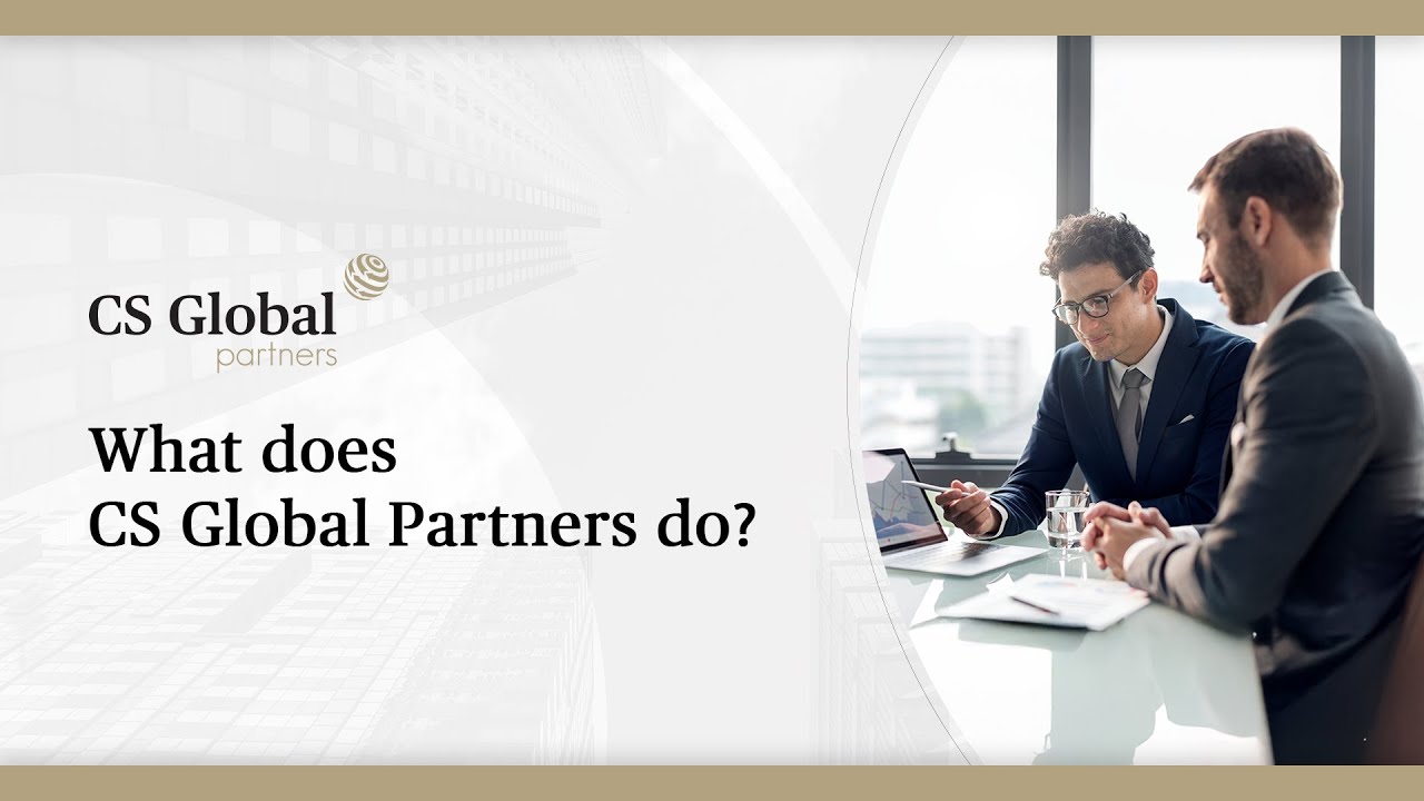 CSGlobalPtnrs's tweet card. What does CS Global Partners do?