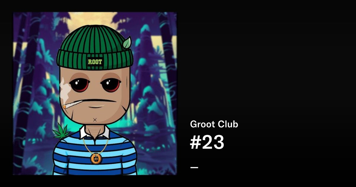 northDacoder's tweet card. Groot Club is a derivative collection from Celebrity and Groot. This cross-world collection takes inspiration from artistic concepts in both collections to produce a stunning hybrid art set. Owning a...