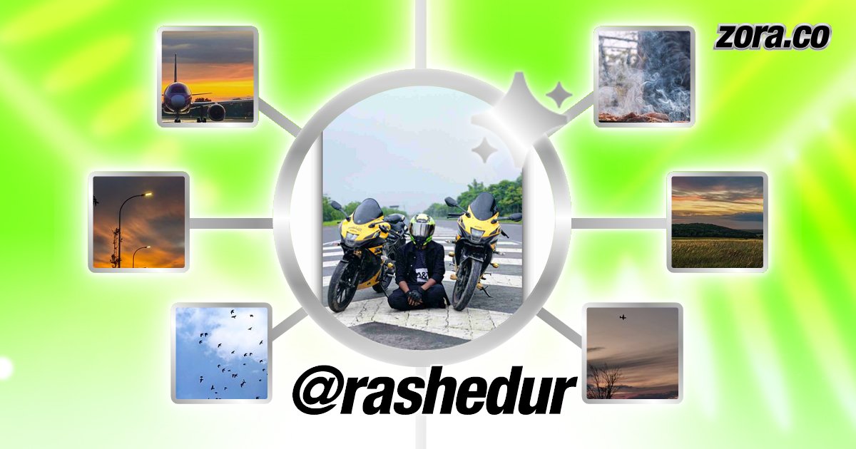 Rashedur_'s tweet card. rashedur is on Zora.