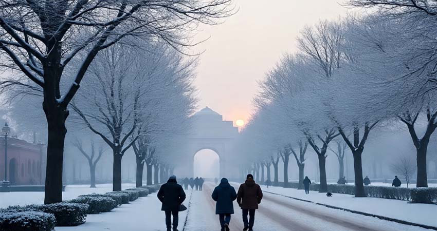 navodayatimes13's tweet card. Delhi weather update: दिल्ली-NCR में आज शीतलहर का प्रकोप देखने को मिल सकता है। सुबह और शाम के समय लोगों को ठंड का ज्यादा एहसास हो सकता है।