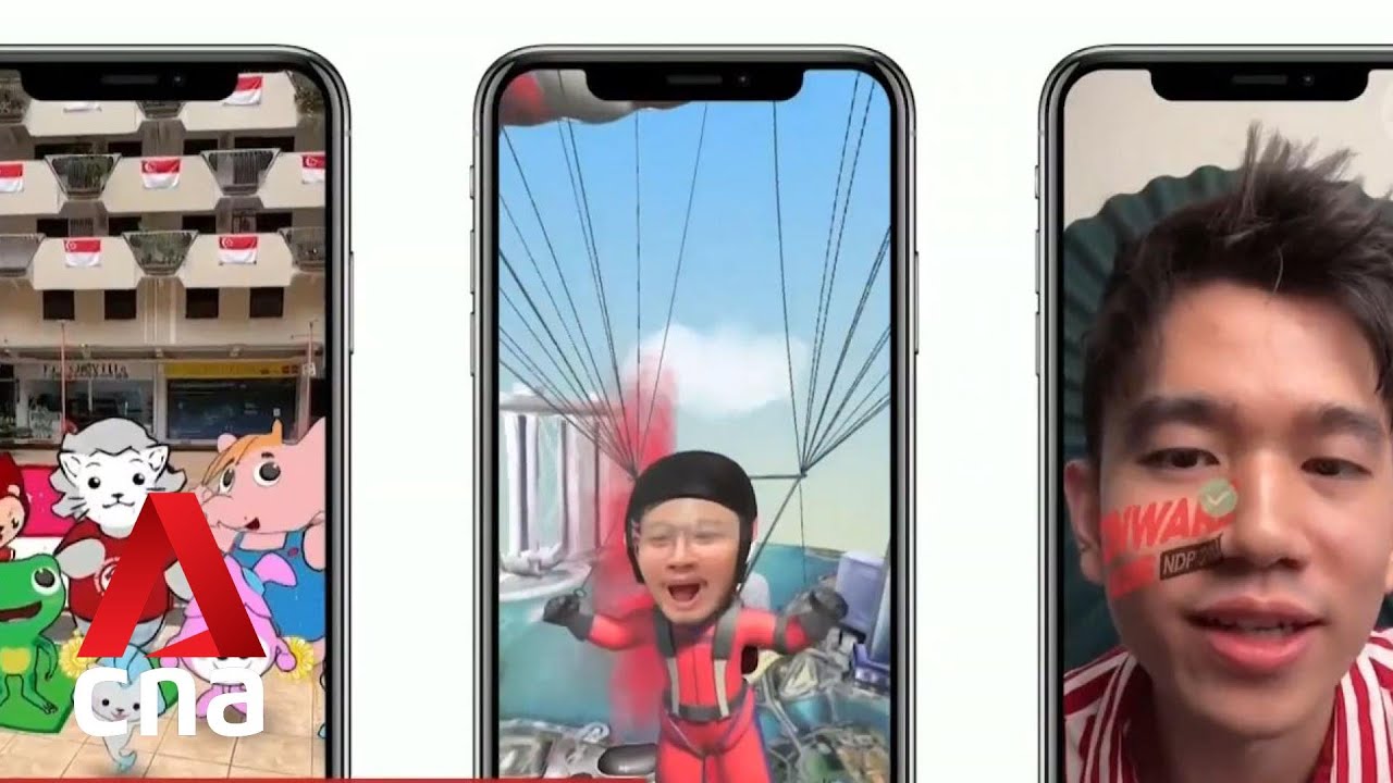 DataMeshAR's tweet card. Users can enjoy parade from home through AR function of NDP Digital...