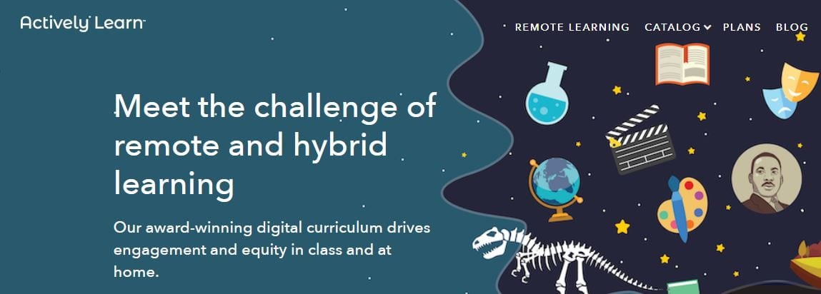 EdTechAvrce's tweet card.   Actively Learn is an excellent tool used by many teachers, and offers a free plan that many of us use. Its Prime plan, though, is much, much better, but a bit pricey. And pretty much the onl…