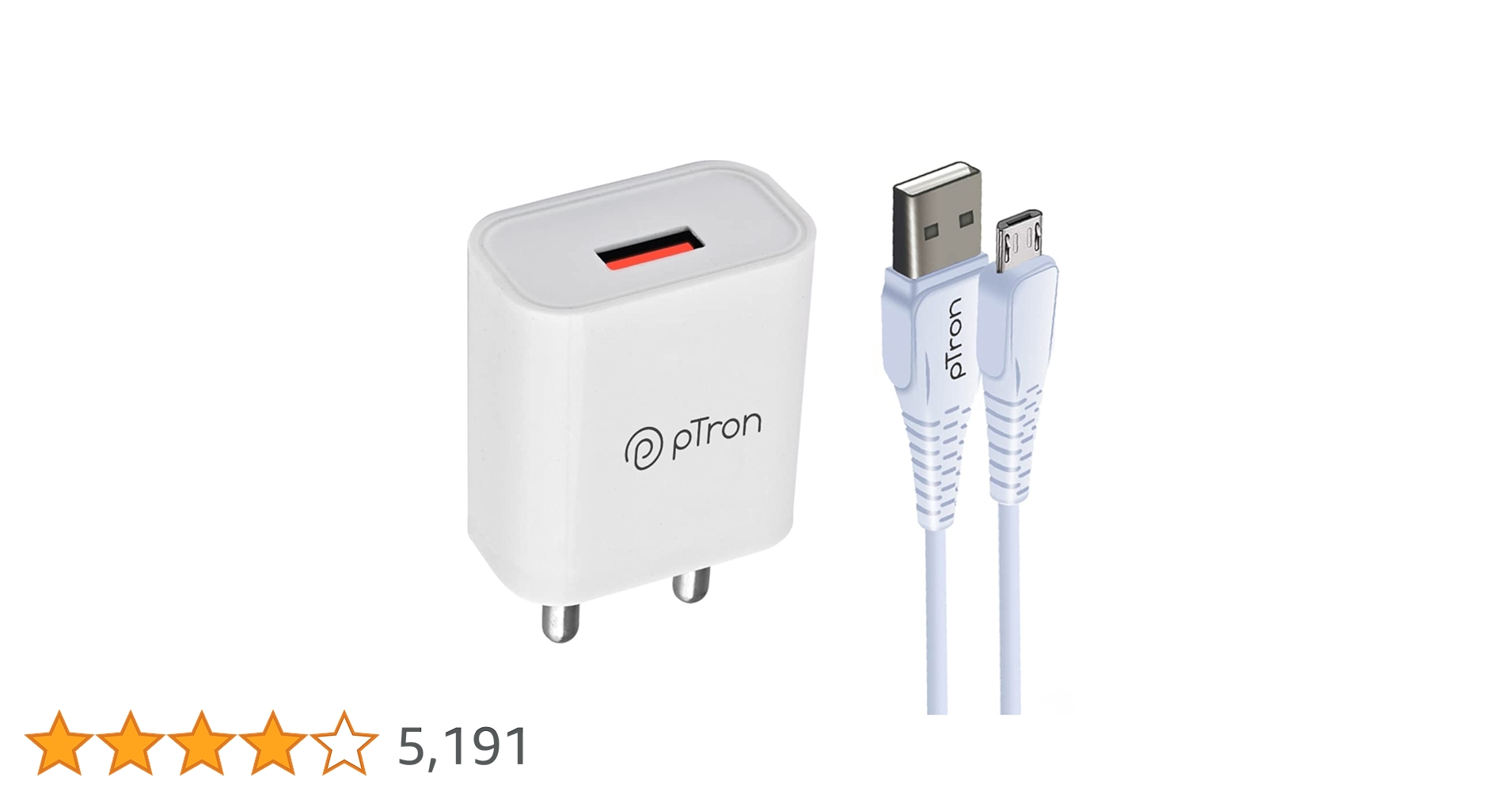 DiscountsDunia's tweet card. Made In India 12W Fast Charger with 2.4A Micro USB Cable: pTron Volta Power Adapter Offers Fast And Efficient Charging Faster Than A 5W Charger. Safe & Reliable Single USB Charger For All Smart...