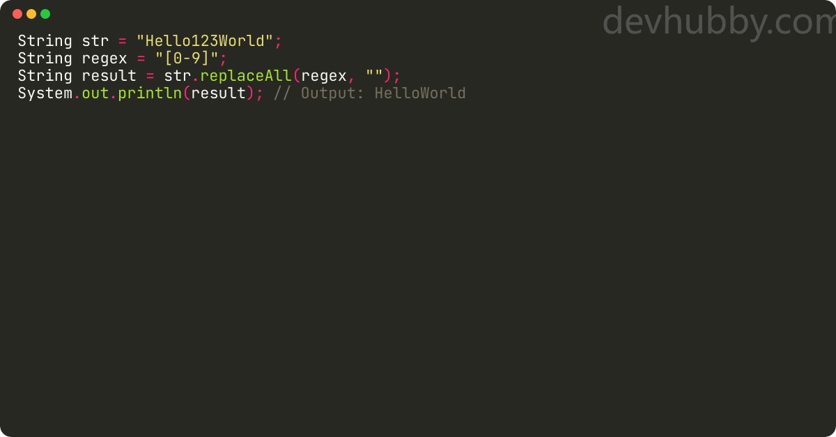 devhubbycom's tweet card. How to remove characters from string using regex?