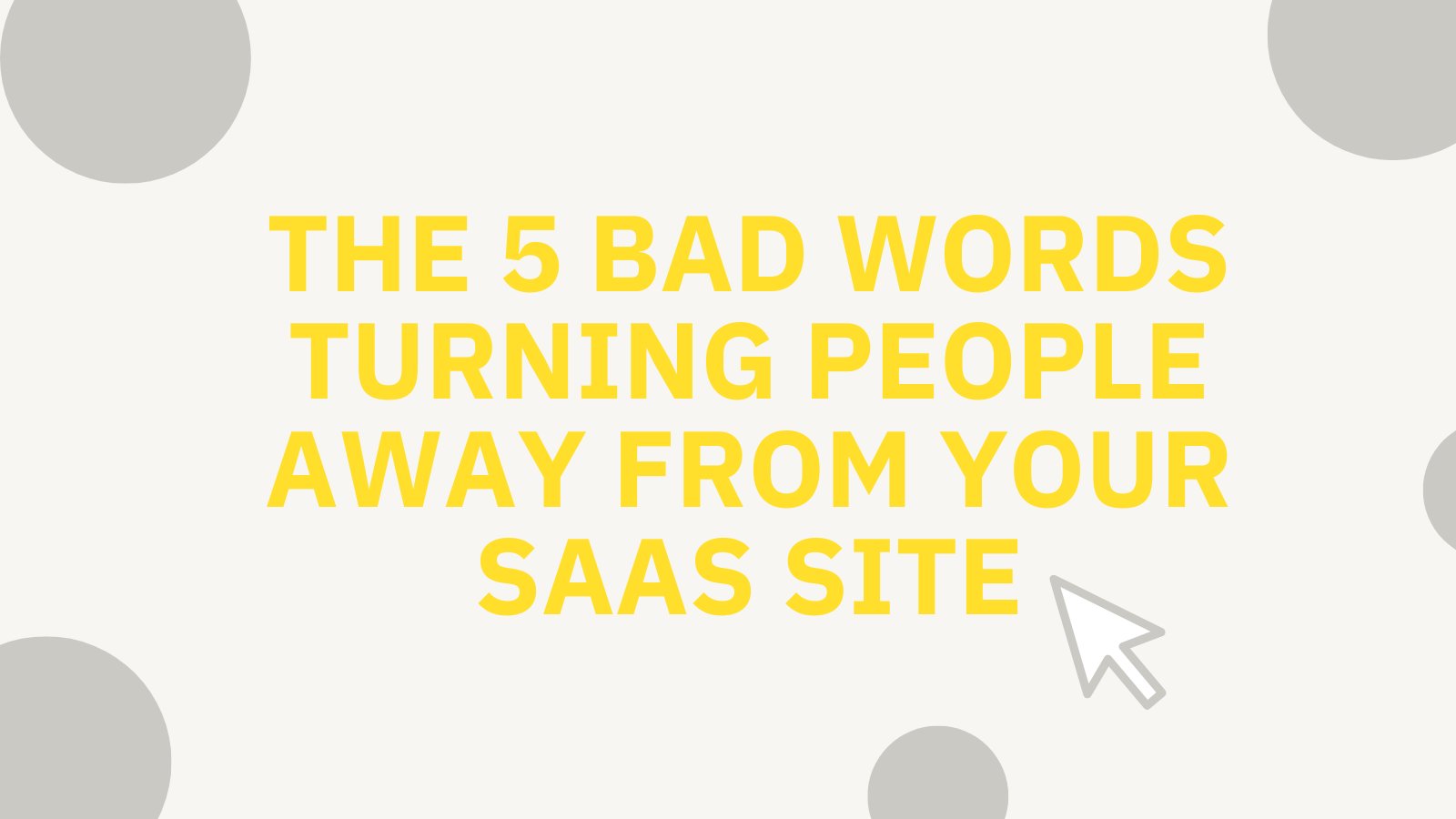 RyanAssocs's tweet card. A single word can say a lot about what your SaaS site delivers. That means choosing the wrong words, can turn people off.