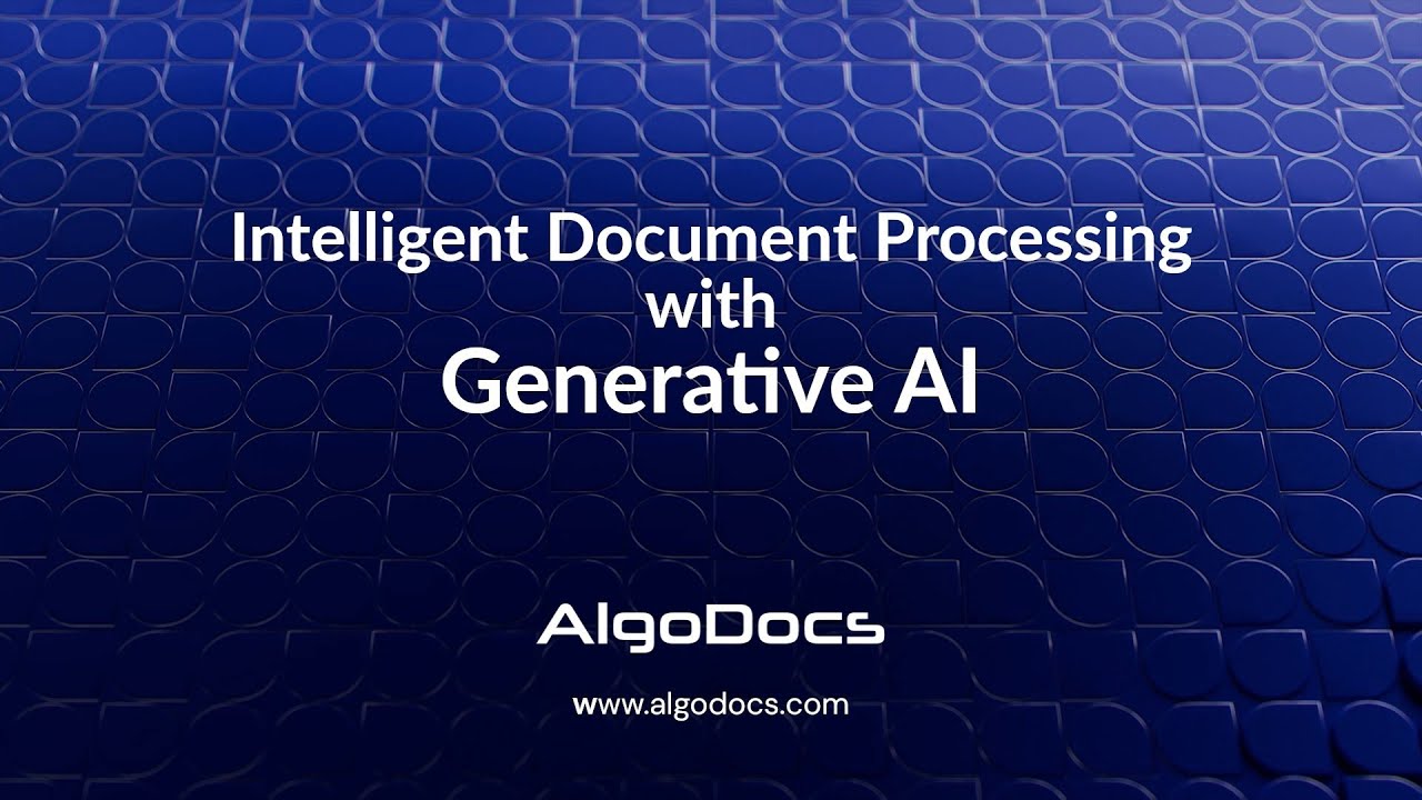 AlgoDocs's tweet card. Intelligent Document Processing with Generative AI