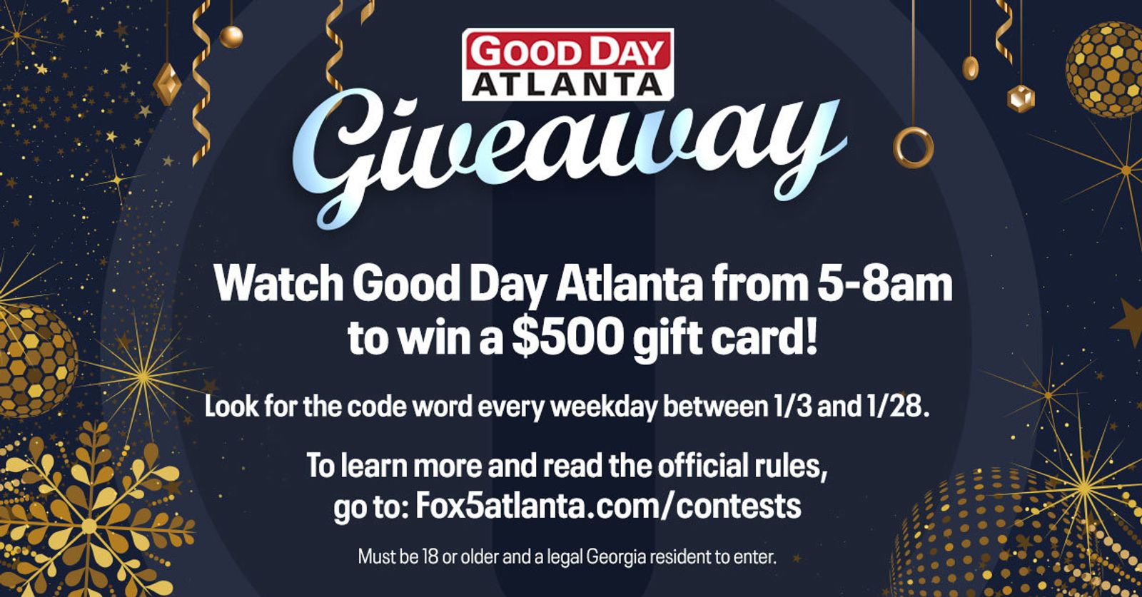 CCPSMathDept's tweet card. Watch Good Day Atlanta for a chance to win $500!