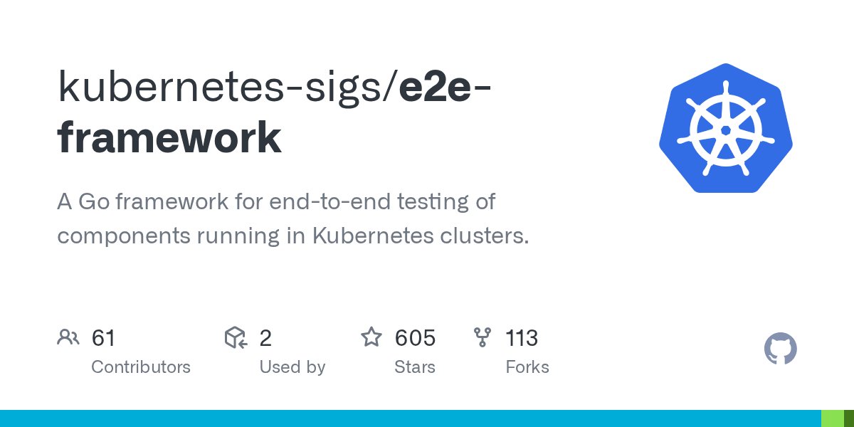 learnk8s's tweet card. A Go framework for end-to-end testing of components running in Kubernetes clusters. - kubernetes-sigs/e2e-framework