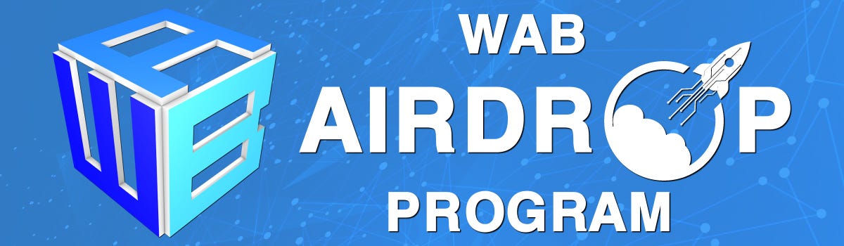 BAWnetwork's tweet card. WAB Network Airdrop Announcement