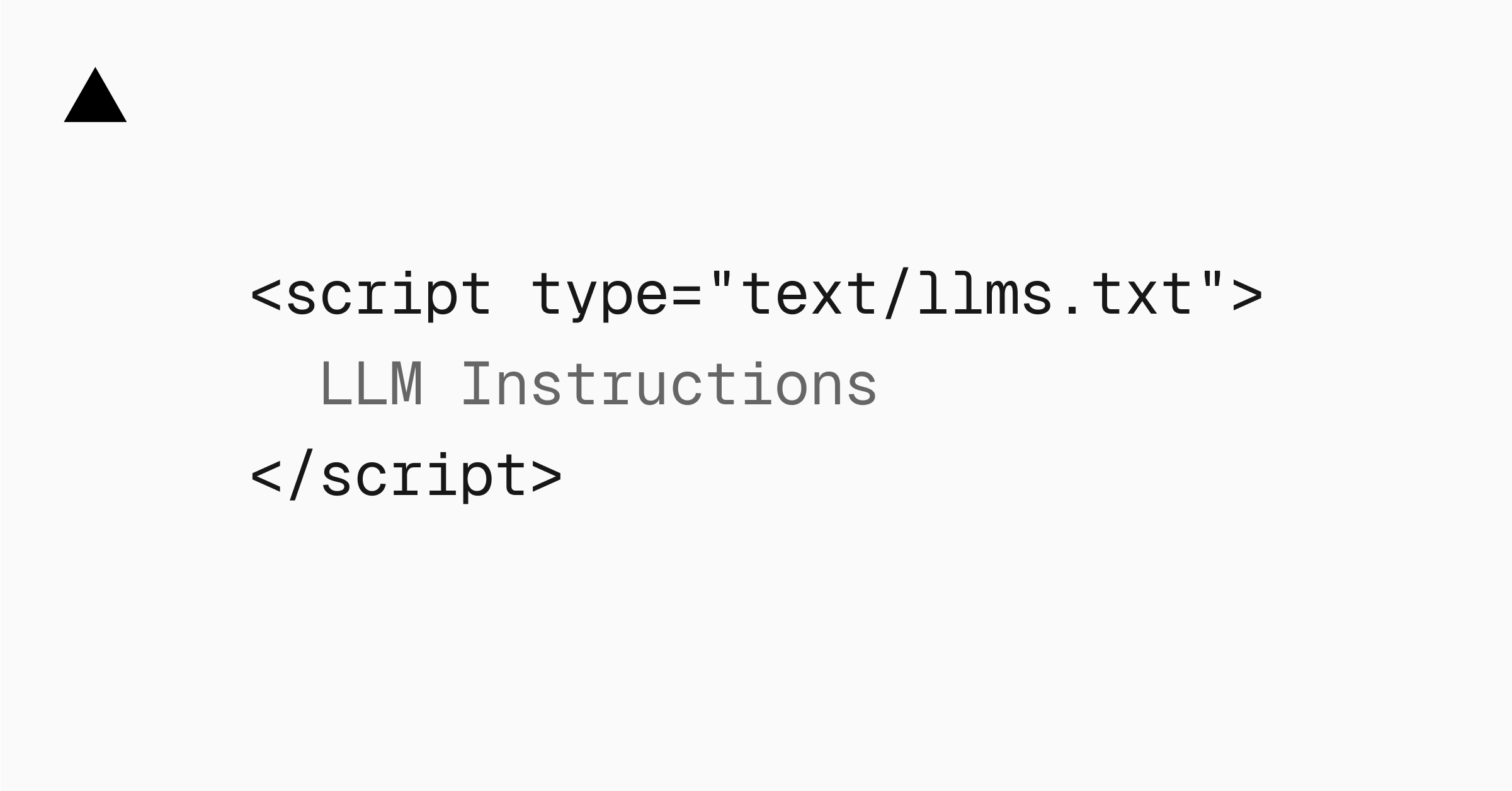 vercel's tweet card. llms.txt is an emerging standard for making content such as docs available for direct consumption by AIs. We’re proposing a convention to include such content directly in HTML responses.