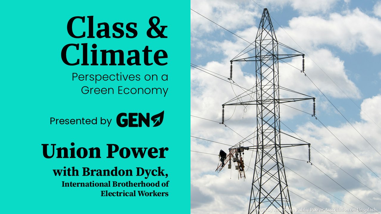 GreenEconNet's tweet card. The energy transition runs on union power. The International Brotherhood of Electrical Workers (IBEW) is one of the labour unions that will generate the electricity needed to seize the potential and...