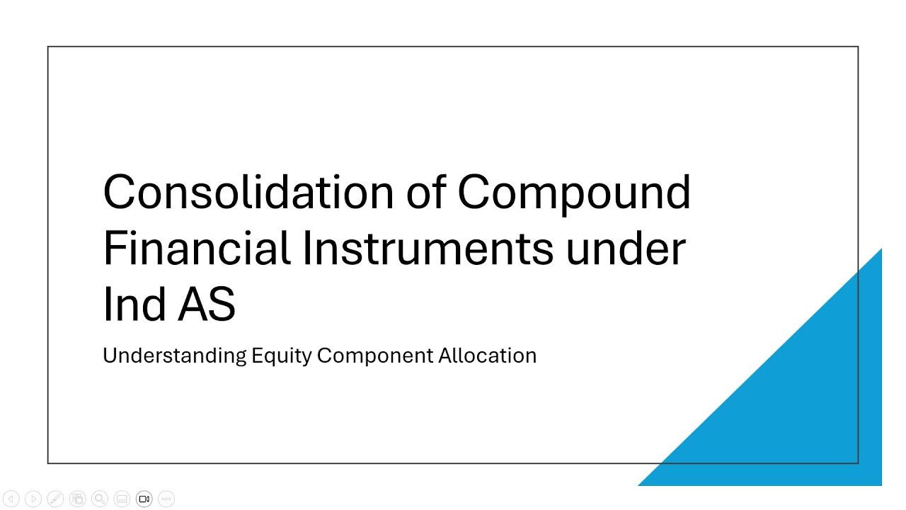 cmanishiyer's tweet card. Consolidation of Compound Financial Instruments under Ind AS 110