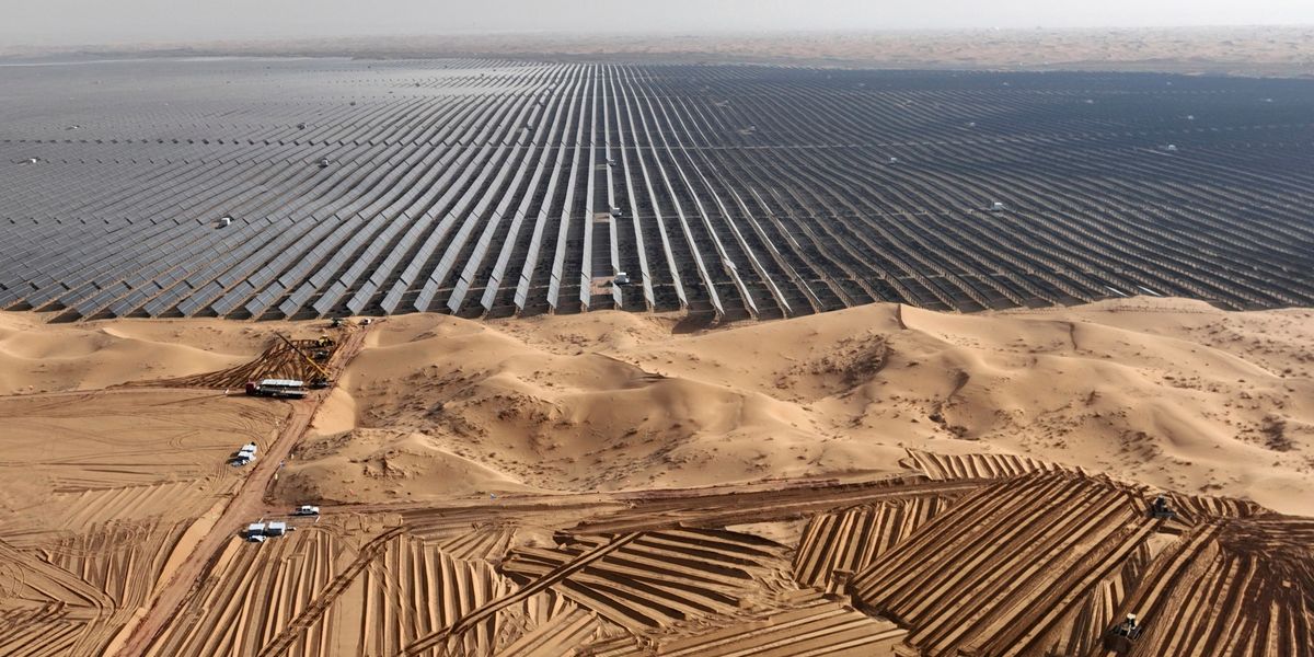 VQuaschning's tweet card. Die Volksrepublik bricht beim Ausbau der erneuerbaren Energien diverse Rekorde. Eine gute Nachricht für das Weltklima. Und eine schlechte Nachricht im KI-Wettlauf für den Rivalen USA.