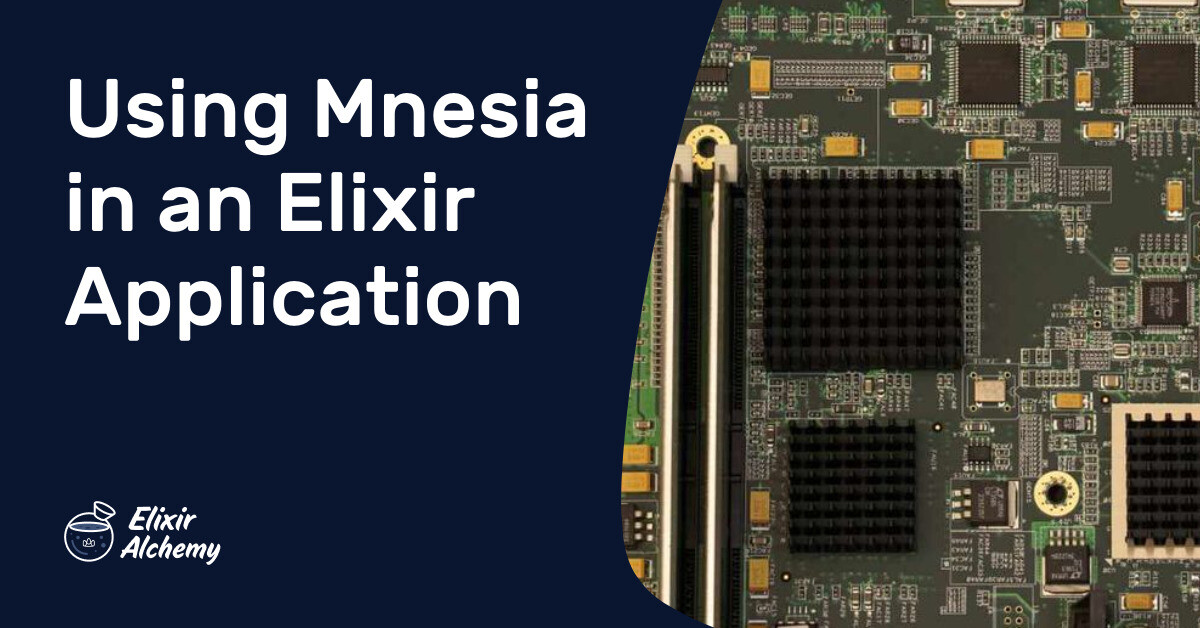 elixir_pune's tweet card. Learn about Mnesia and how to use it in an Elixir application.
